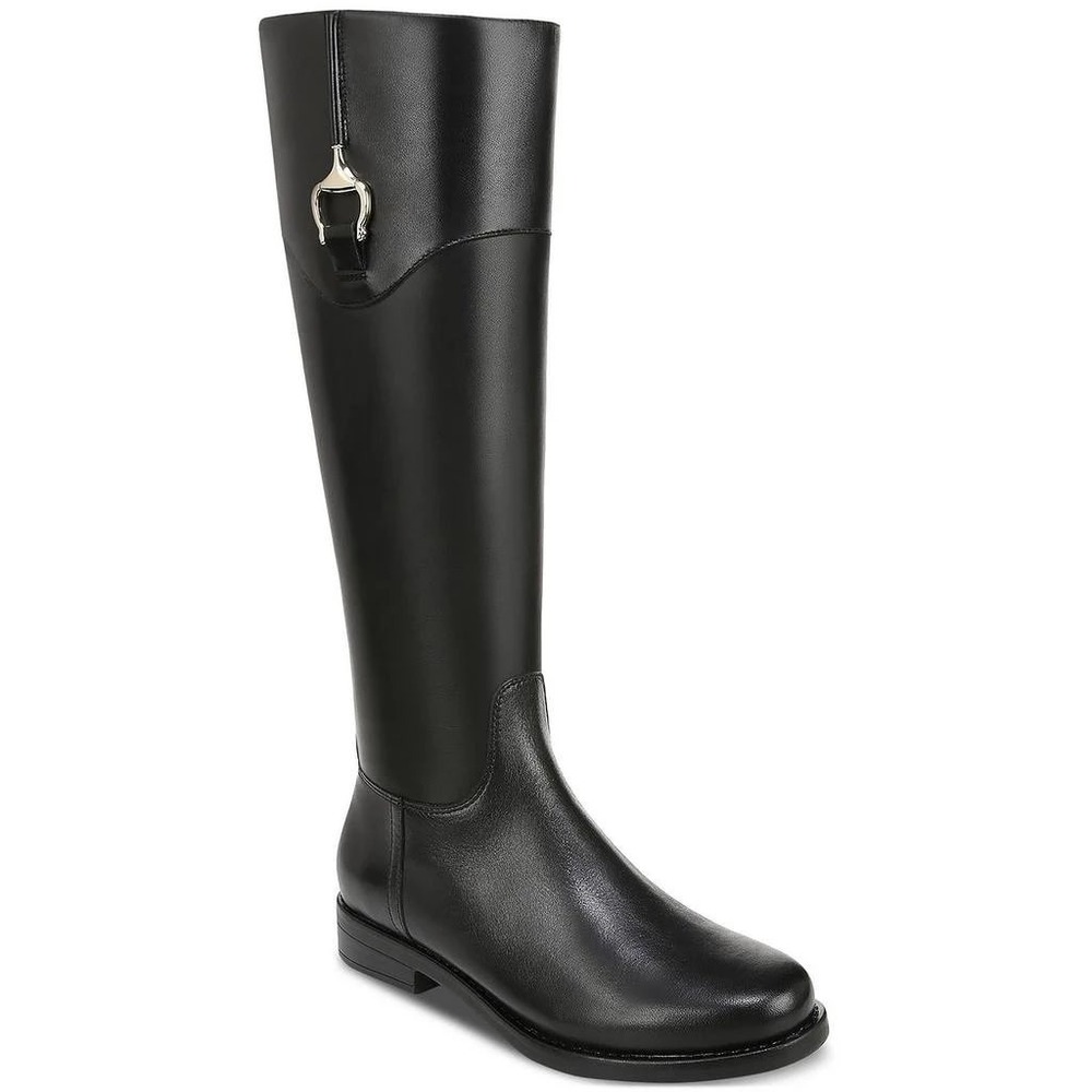 Gianni Bernini  Tall Boot Black Leather Women's Size‎ 5M Riding Style